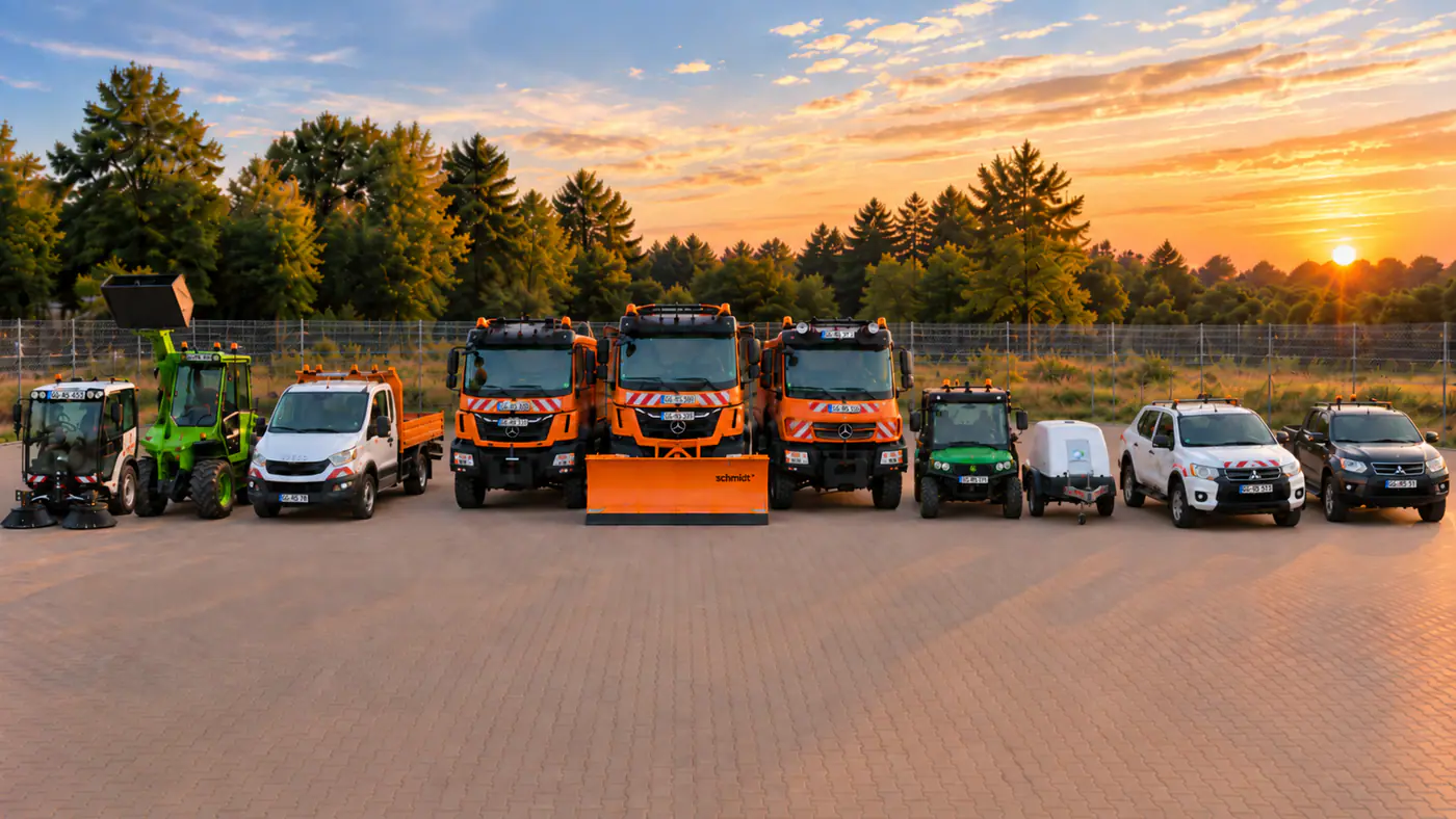 Mehrere Fahrzeuge aus dem Fuhrpark der RS Service GmbH