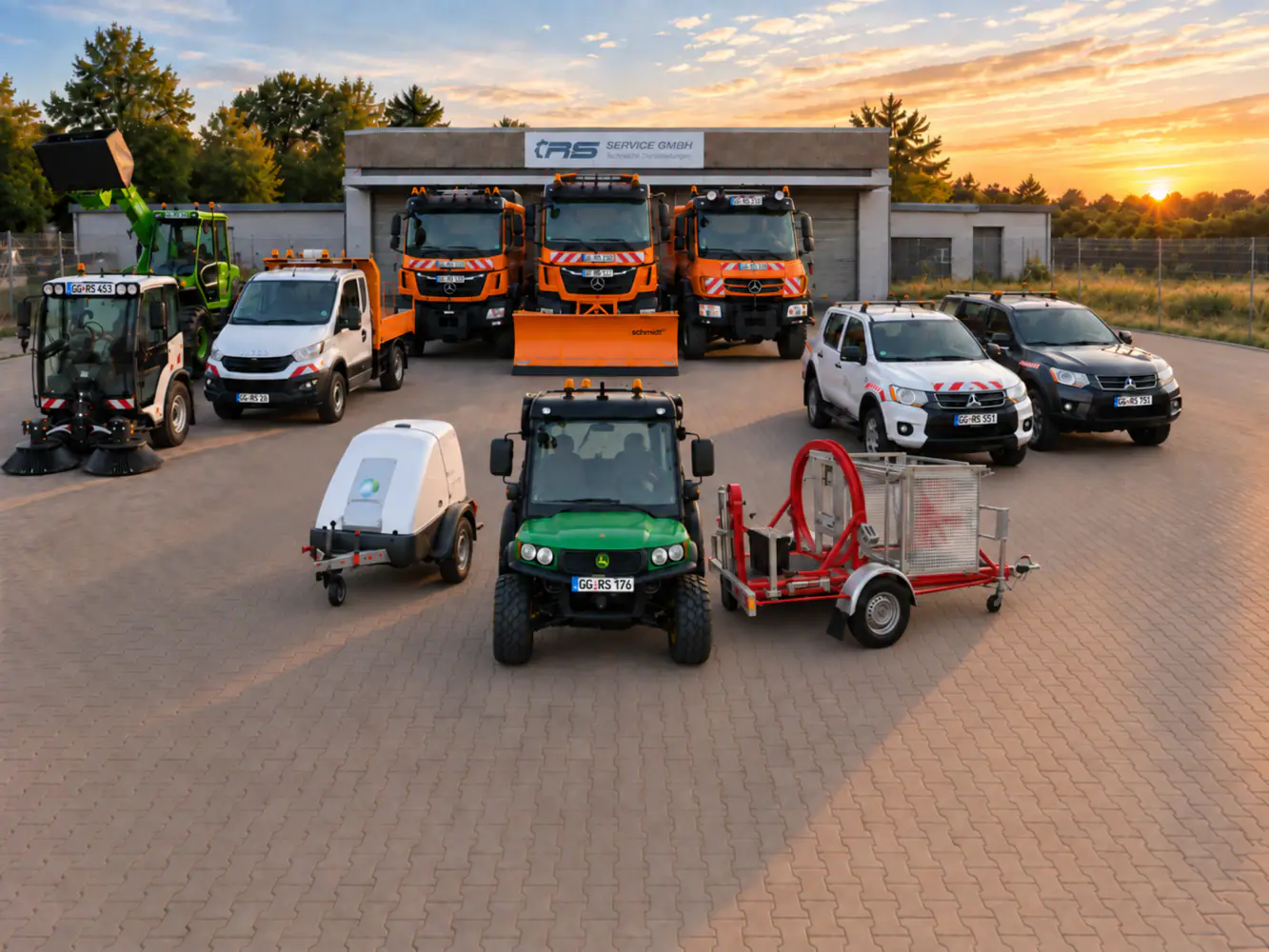Spezialfahrzeug aus der Fahrzeugvermietung der RS Service GmbH