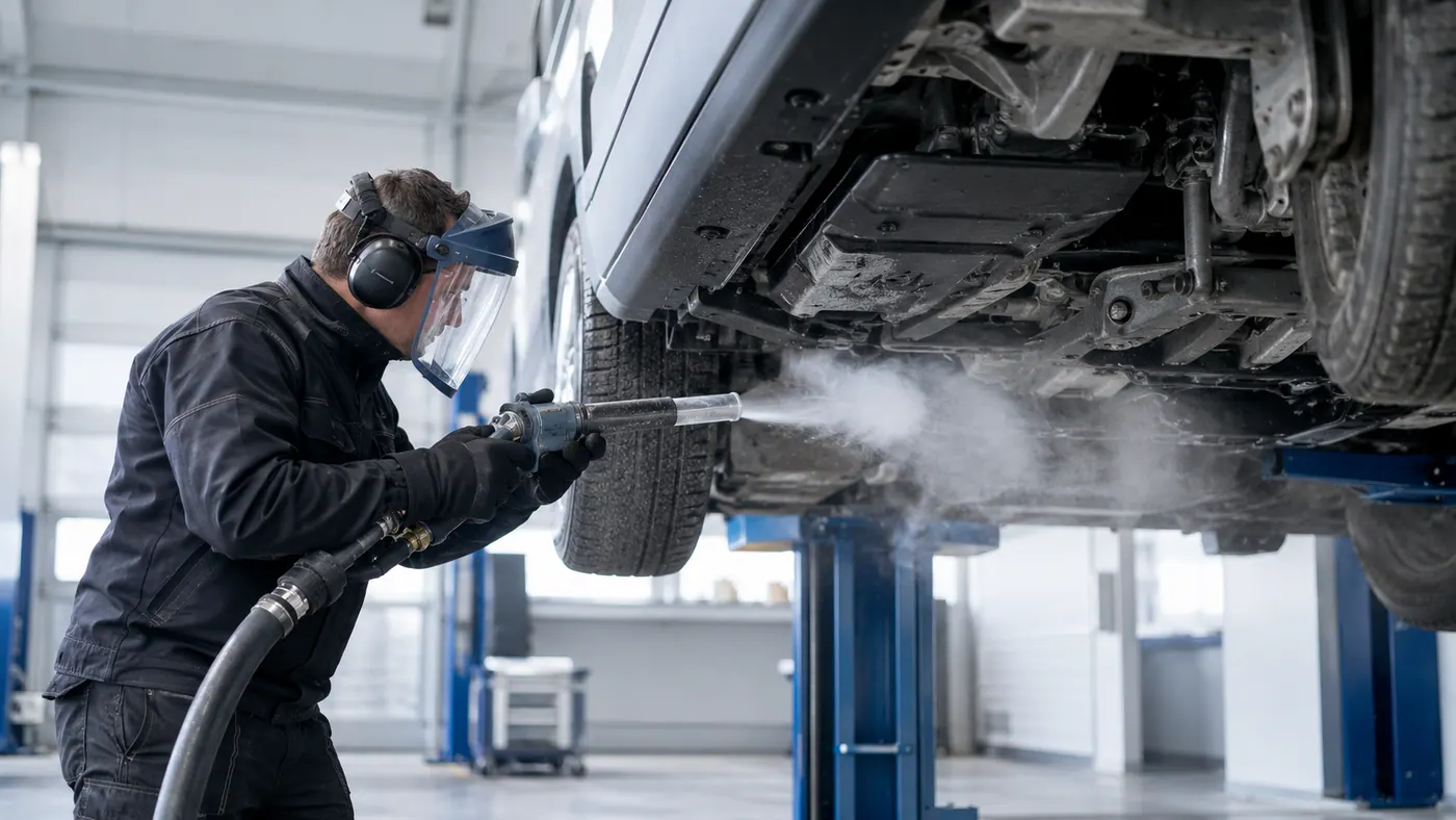 Trockeneis-Reinigung der RS Service GmbH im gewerblichen Einsatz