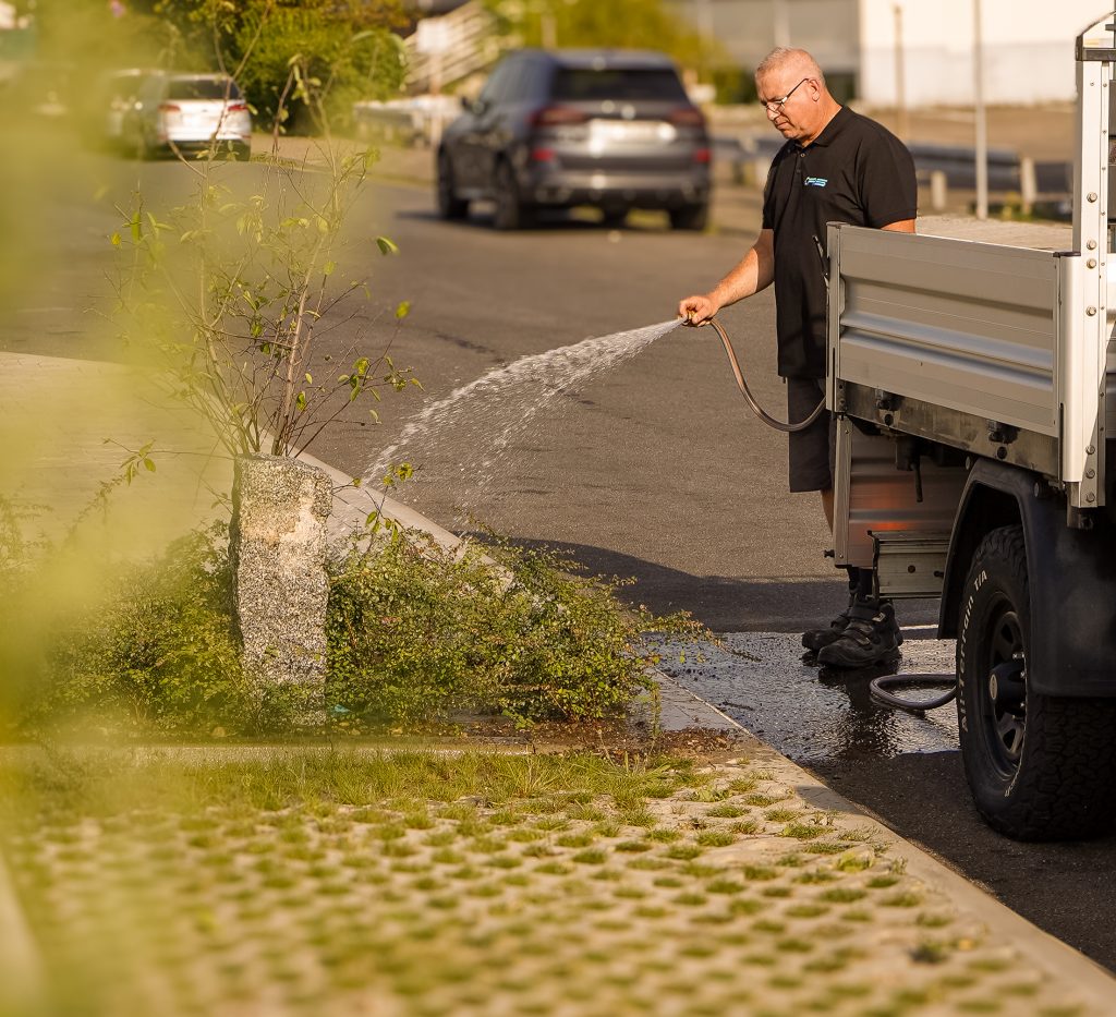 Bewässerung einer Pflanze
