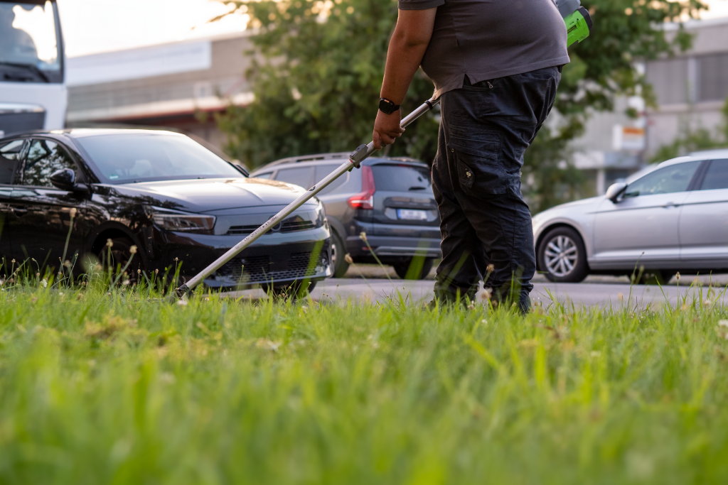 Grünpflege einer Wiese